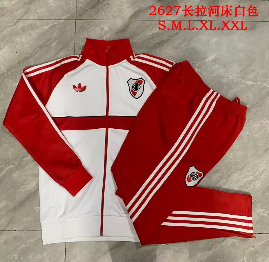 AAA Quality River Plate 26/27 Tracksuit - White/Red